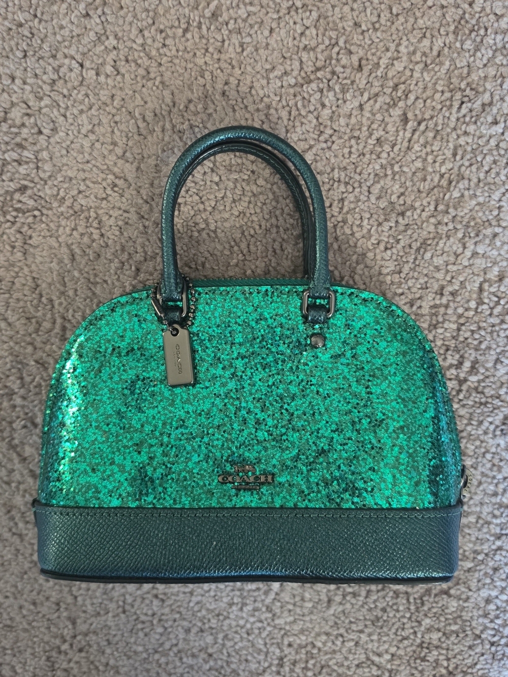 Coach Wizard of Oz Emerald Glitter Micro Mini Sierra Satchel - Picture 5 of 11